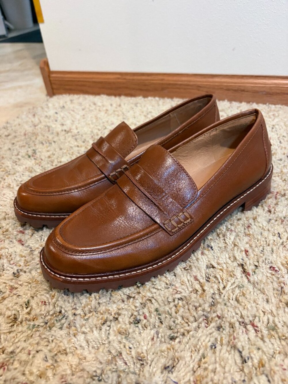 Madewell The Corinne Lugsole Loafer Dried Maple Brown Leather - Picture 2 of 16